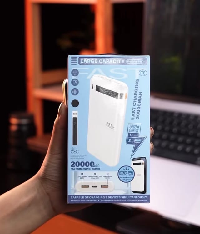 REMAX - RPP-72 Piloteer Series 20000mAh PD+QC Fast Charging Power Bank(PD+QC 22.5W)_img_1