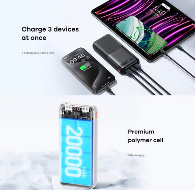 REMAX - RPP-72 Piloteer Series 20000mAh PD+QC Fast Charging Power Bank(PD+QC 22.5W)_img_4