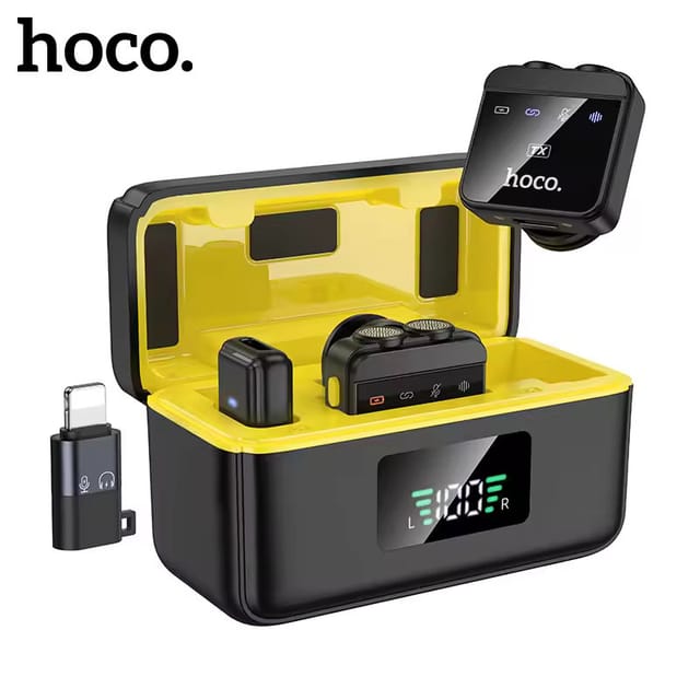 Hoco L17 Dual-Mic Magnetic Lavalier Wireless Digital Microphone (iP/Type-C)_img_0