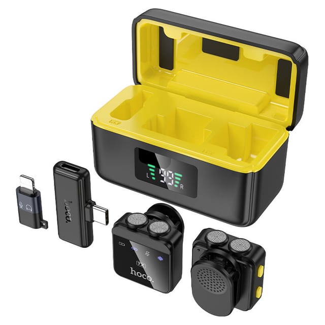 Hoco L17 Dual-Mic Magnetic Lavalier Wireless Digital Microphone (iP/Type-C)_img_2