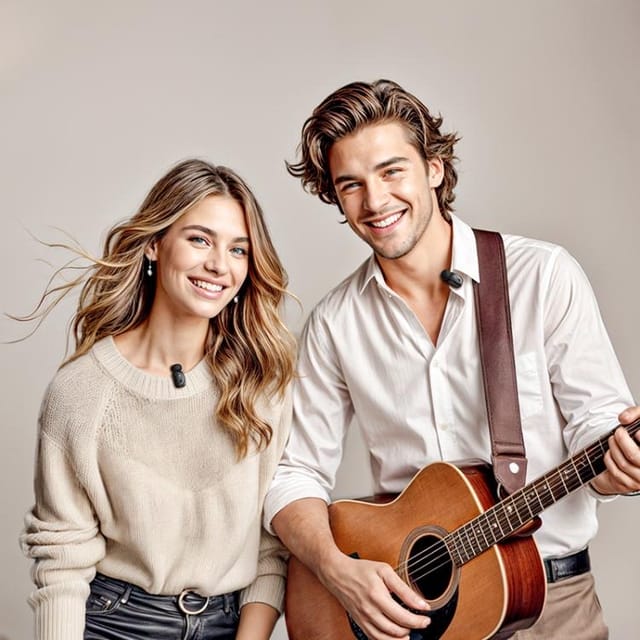 Hoco L19 Graceful Dual Mic Lavalier Wireless Microphone – Type-C & Lightning for Smartphones & Cameras_img_7