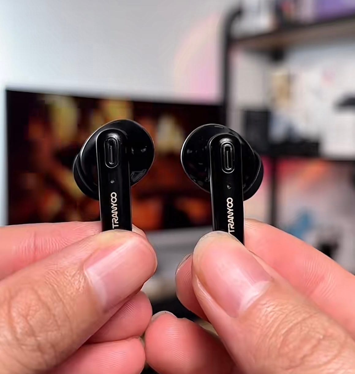 Tranyoo T-M2 ANC ENC Bluetooth 5.4 Earbuds – Noise Cancellation Gaming & Music TWS