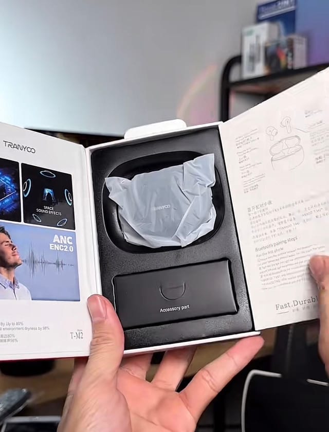 Tranyoo T-M2 ANC ENC Bluetooth 5.4 Earbuds – Noise Cancellation Gaming & Music TWS_img_5