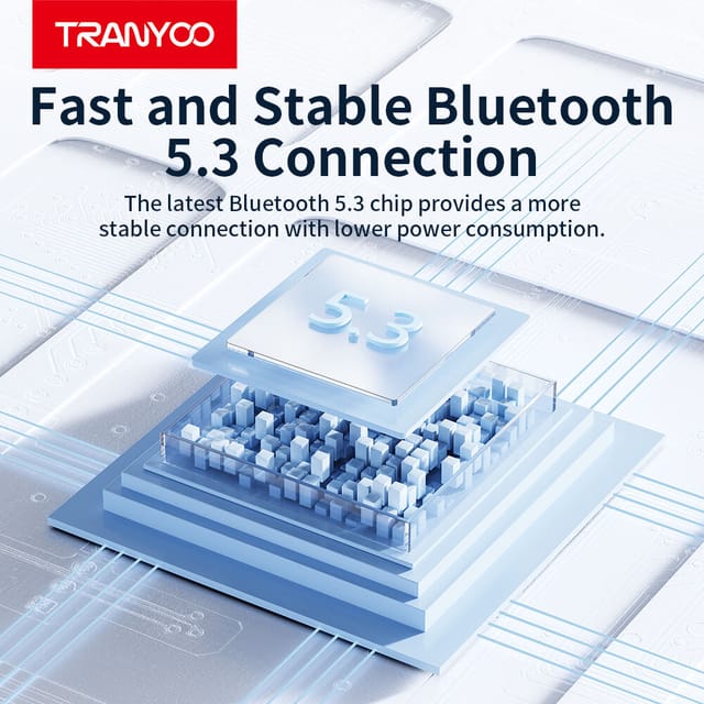 Tranyoo T‑M28 Bluetooth 5.3 Neckband Earphones – 120H Playback, IPX5 Sports, Low Latency_img_2