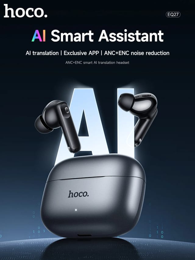 Hoco EQ27 Fun ANC+ENC AI Translation Earbuds – 134 Languages, Bluetooth 5.4, Long Battery_img_11
