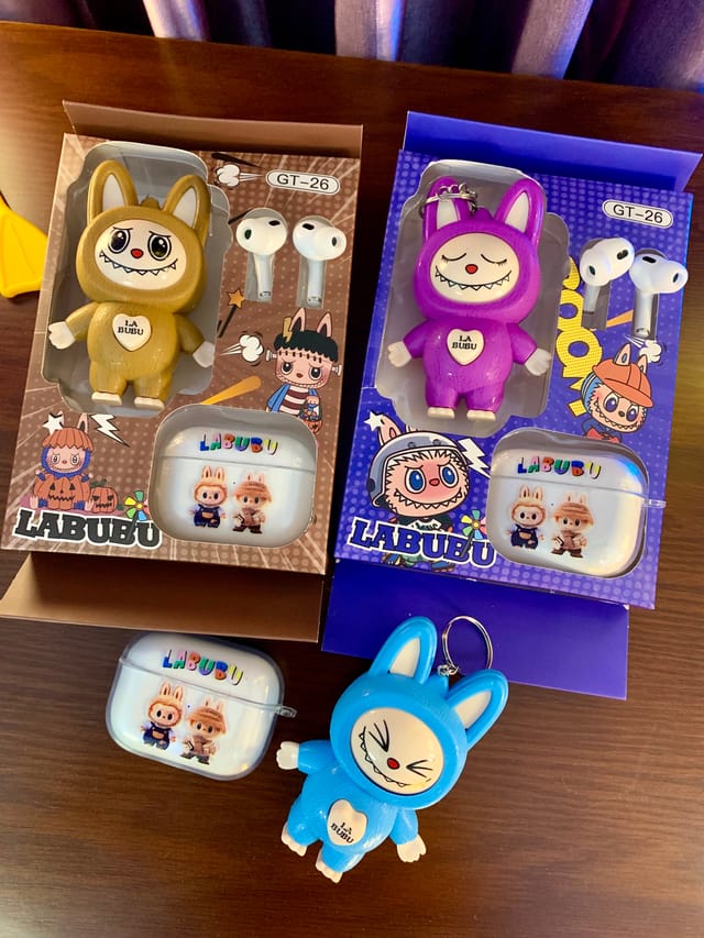 Labubu Toy Set Combo with Airpods Pro 2nd Gen Bluetooth Earbuds_img_0