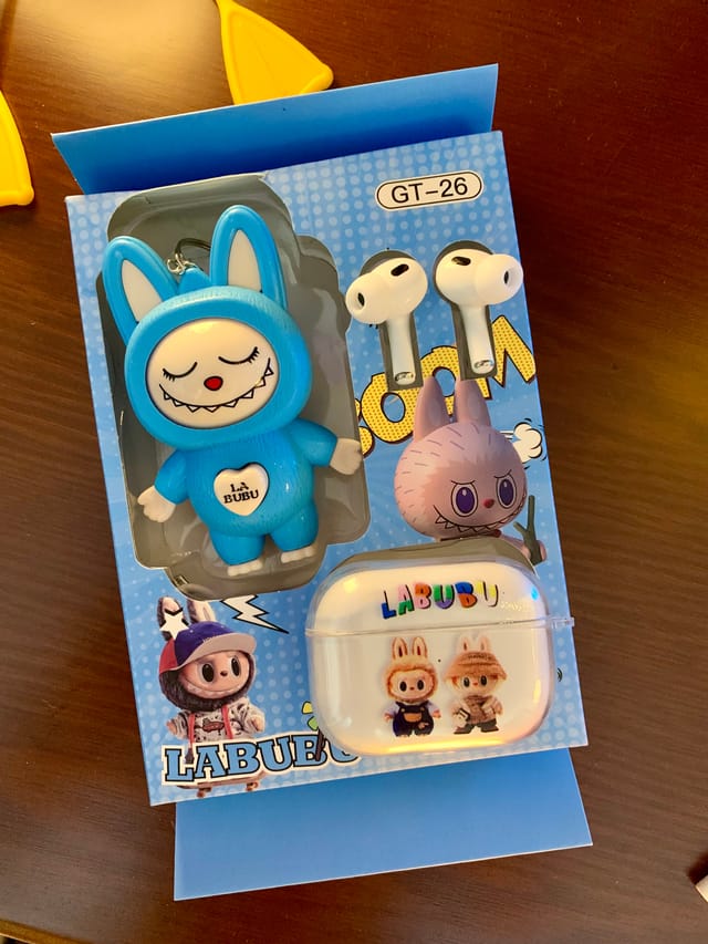 Labubu Toy Set Combo with Airpods Pro 2nd Gen Bluetooth Earbuds_img_2
