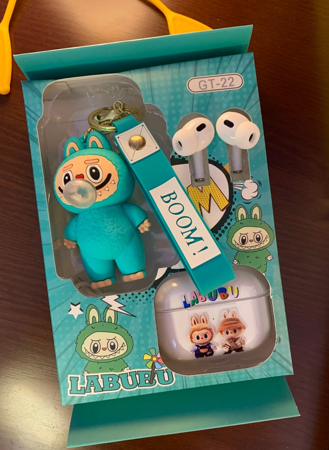Labubu Toy Set Combo with Airpods Pro 2nd Gen Bluetooth Earbuds_img_4