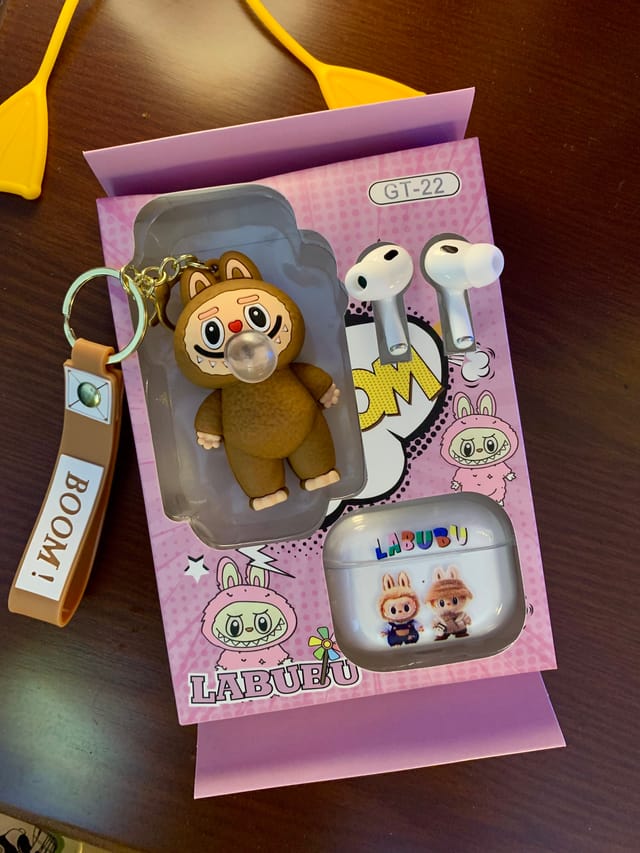 Labubu Toy Set Combo with Airpods Pro 2nd Gen Bluetooth Earbuds_img_5