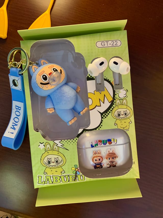 Labubu Toy Set Combo with Airpods Pro 2nd Gen Bluetooth Earbuds_img_6