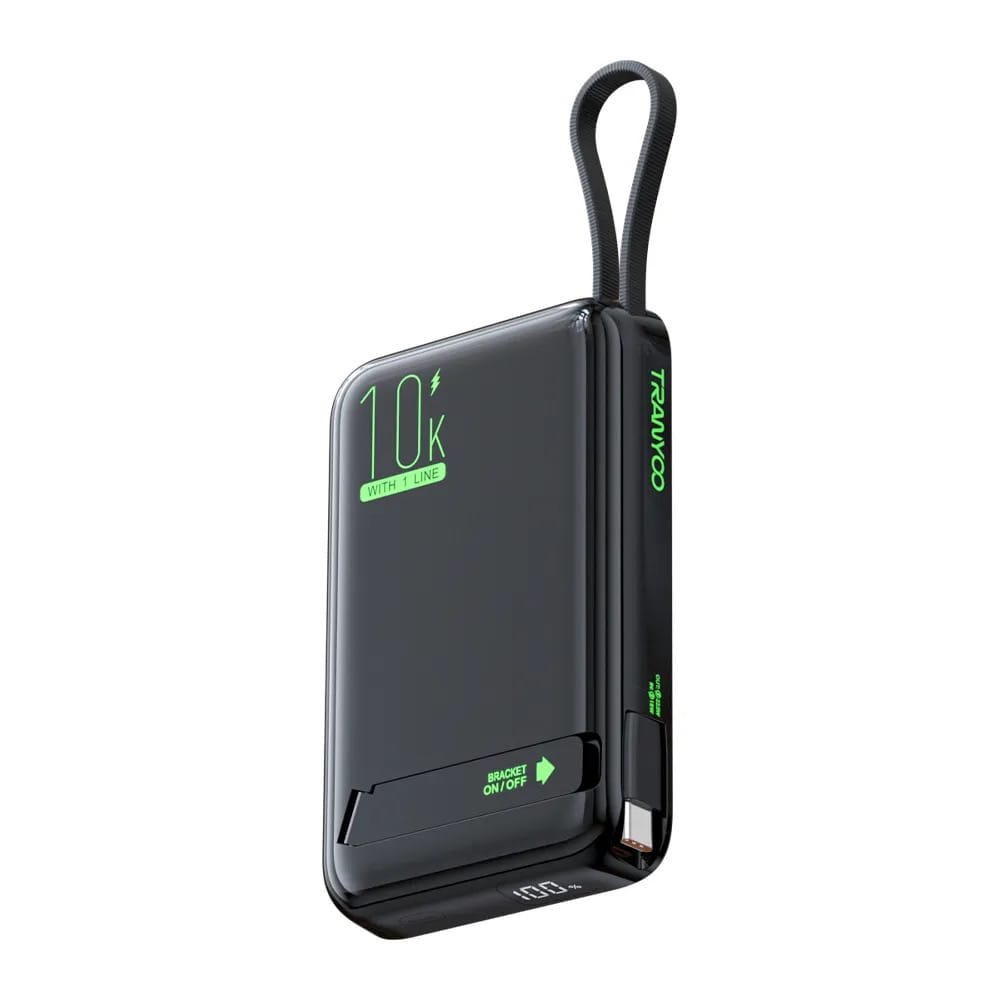 Tranyoo T-F26 22.5W 10000mAh Wireless Magnetic Power Bank | 3-in-1 Fast Charging