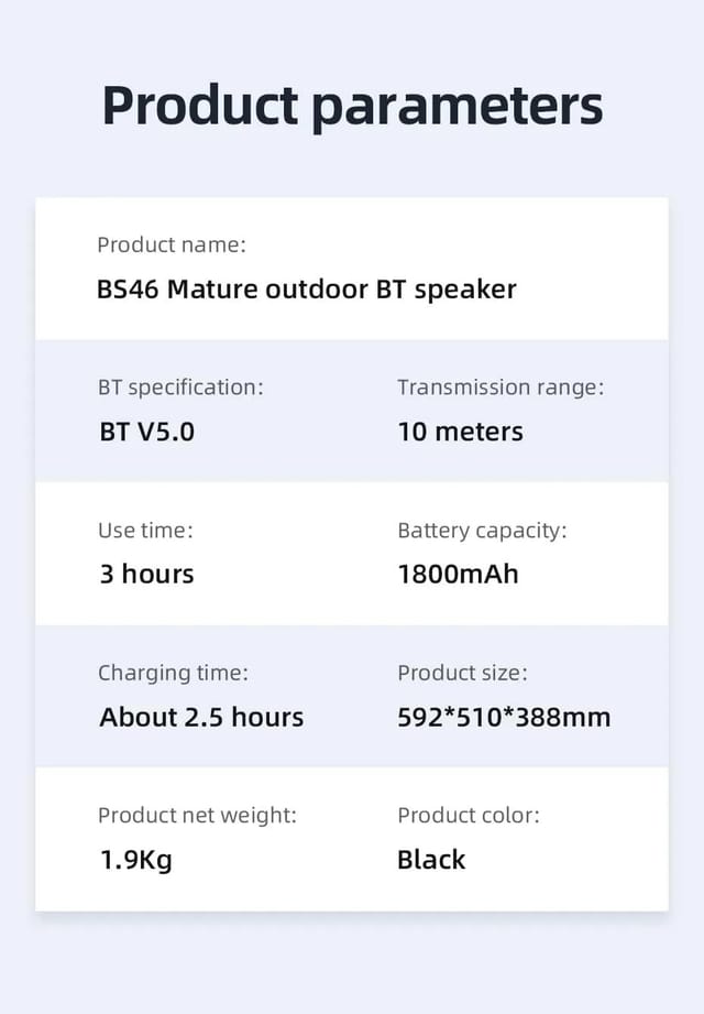Hoco BS46 Wireless Karaoke Bluetooth Speaker | 8-Inch Woofer, Mic Support & LED Light_img_10
