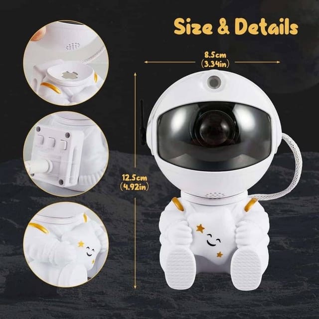 LED Galaxy Astronaut Projector USB Night Lamp | Starry Nebula Light with Remote_img_1