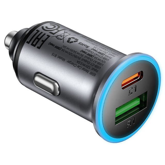 Acefast B15 Car Charger 65 watt USB + C_img_1
